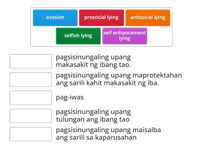 Piliin ang tamang sagot