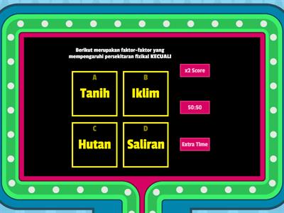 Bab 3: Pengaruh Persekitaran Fizikal terhadap Kepelbagaian Tumbuh-tumbuhan Semula Jadi dan Hidupan Liar