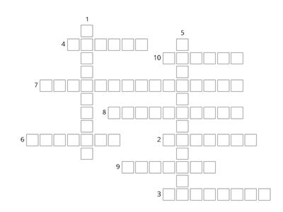 Types of training - crossword