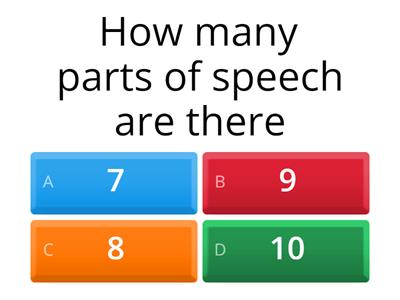 Parts of speech 