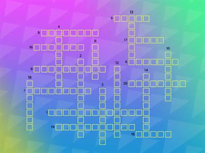 Perfecting Vocabulary, p.20-definitions: Irisroz students(Crossword)