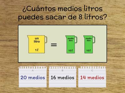 Unidades de medida Litros y Mililitros