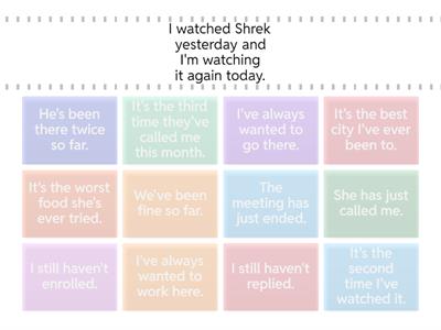 Present perfect / Different uses