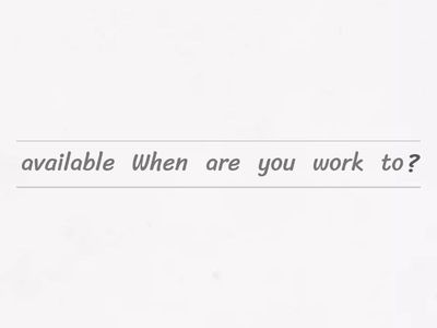 Interview Vocabulary Scramble