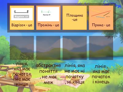 Пряма. Промінь. Відрізок.