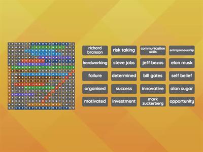 S3 Entrepreneurs Wordsearch