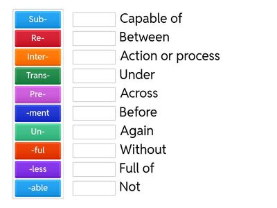 Latin Prefixes and Suffixes