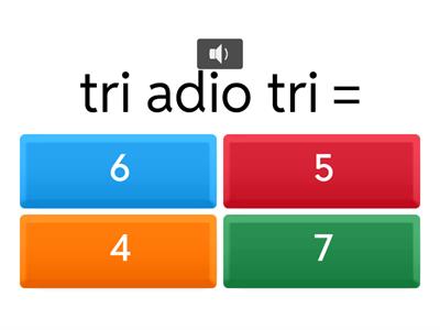 Addition up to 10 in Welsh / Adio hyd at 10 yn Gymraeg