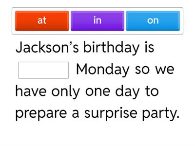 Preposition 1 - On, In, At