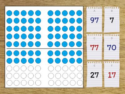 Individua le quantità entro il 100