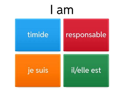 Quiz Tu es comment - Y9 personality