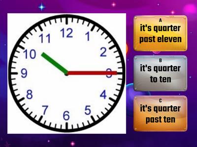 I LIKE JUNIOR B LESSON 18 Telling the time - quiz