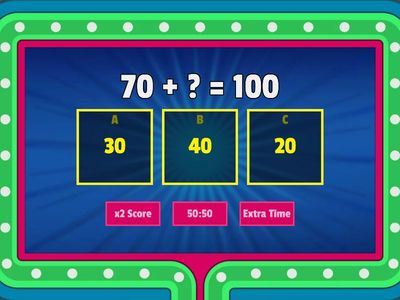 Missing Addend for Decade Numbers