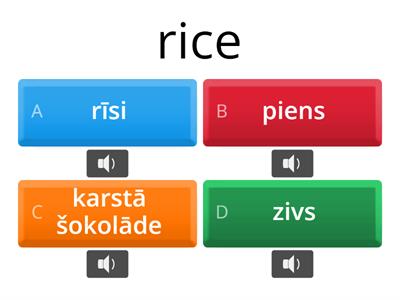 Em. - food vocabulary (english - sound) - quiz