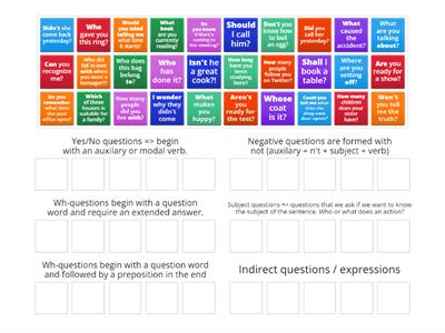 EF Upper-Intermediate 1A, question formation, indirect questions