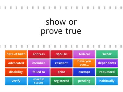 Naturalization Interview Vocab