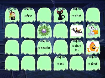 Halloween Flashcards memory game 