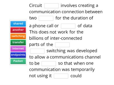 Circuit vs packet switching