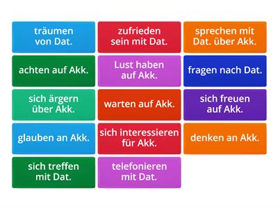 Reaktion von Verben A2 (Übersetzung ins Russische)