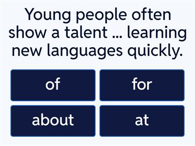 Prepositions with Nouns. Part 1
