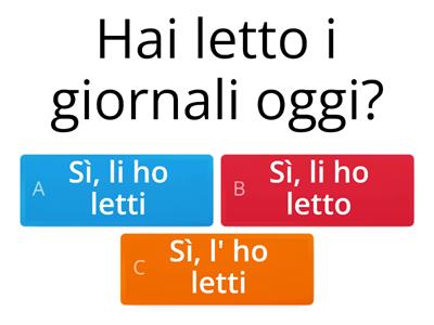 Pronomi diretti 