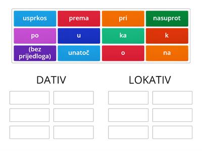 Prijedlozi uz dativ i lokativ