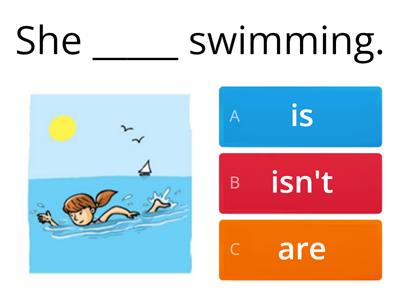 Present continuous Affirmative and Negative