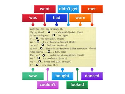 Past Simple Regular & Irregular Verbs 