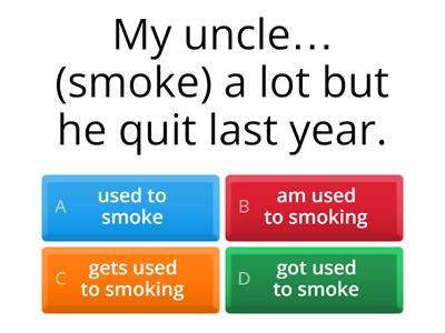 Used to/ to get used to/ to be used to