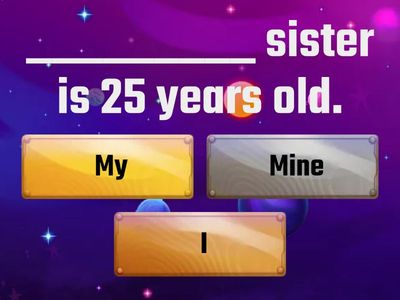 Possessive pronouns and determiners