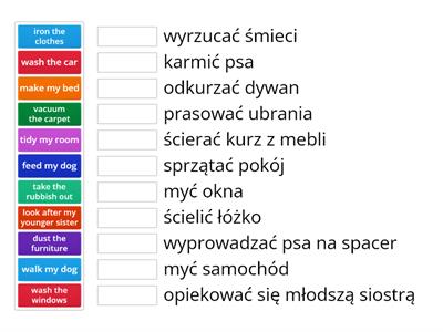 Brainy 5 Unit 4 Household chores