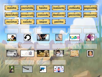 Match up: Prefijos; Sufijos