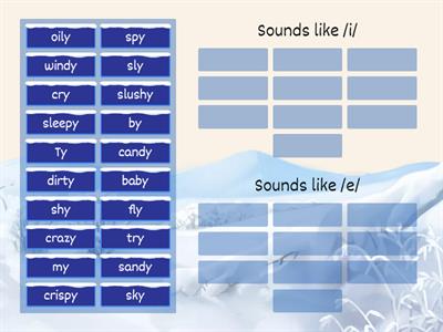 Final -y ( long /i/ & long /e/)