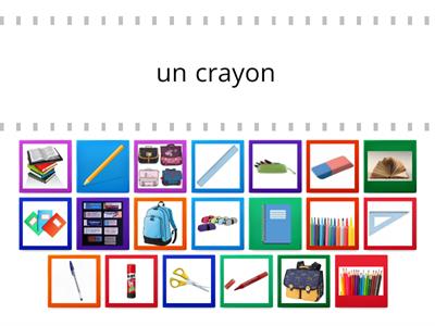 Les fournitures scolaires-singulier et pluriel