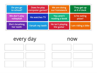 Present Continuous/Present Simple 