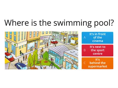 Prepositions of place - The city