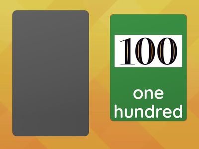 Numbers in tens from 10 to 100 - Flashcards