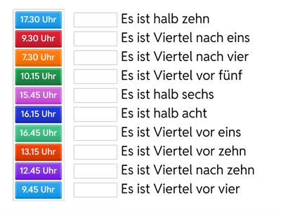 Uhrzeiten informell