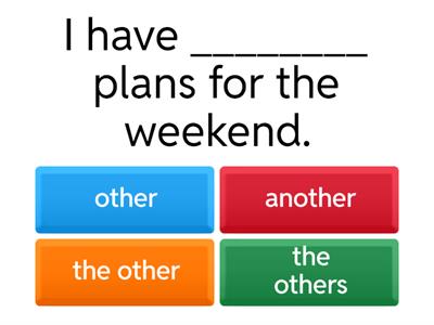 other, the other, the others, another, others