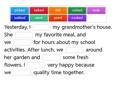 SIMPLE PAST TENSE_CLOZE TEXT_SHORT STORY