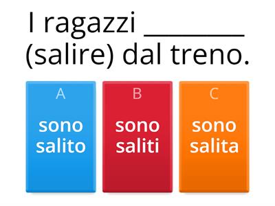  Il passato prossimo con essere