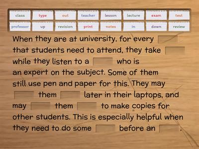 [IELTS] The Language of Study (2): Life at University