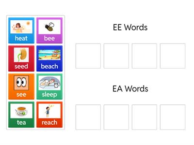 EE, EA Word Sort