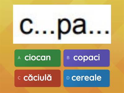 Puiul de arici- Descoperă cuvintele pe baza literelor date!