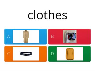 VOCAB - PEOPLE: Clothes & accessories