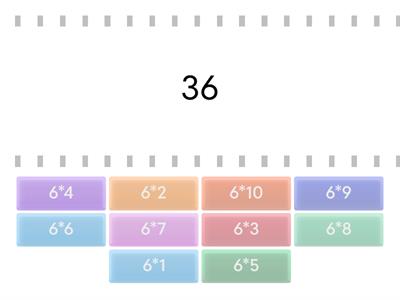 Умножение с числом 6.