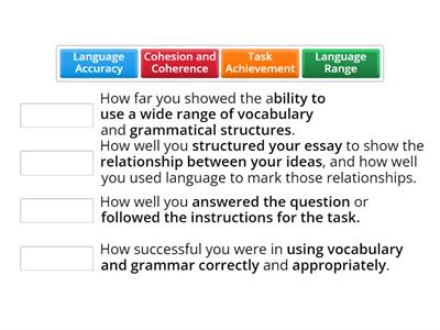 EAP Writing Exam- Marking Criteria