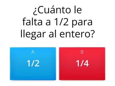 Fracciones: ¿Cuánto falta para llegar al entero?