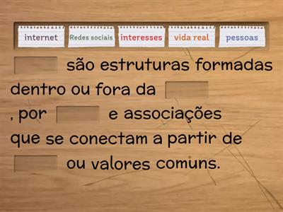 Complete com a palavra correta