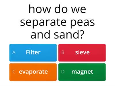 Separating Mixtures Quiz